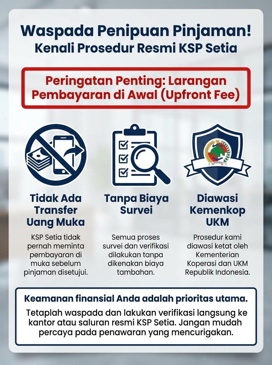 Waspada Penipuan Pinjaman! Kenali Prosedur Resmi KSP Setia