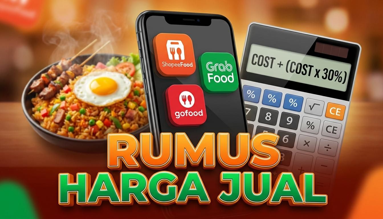 Rumus Harga jual di shopee food, GrabFood, & GoFood