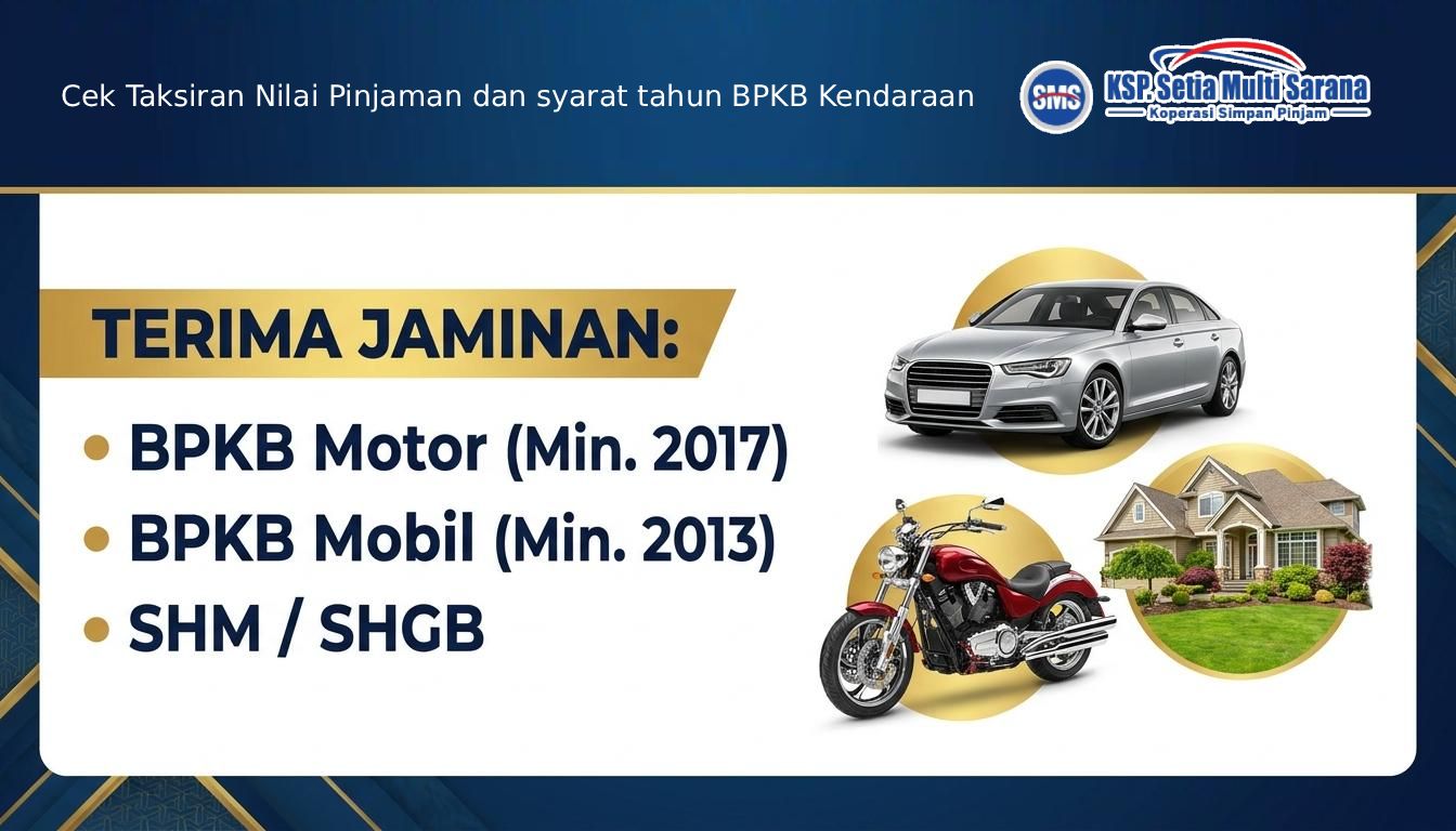 Taksiran Nilai BPKB Mobil Pinjaman Koperasi Setia Multi Sarana